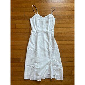 NWT J. Crew Linen-blend slip midi dress, 00P